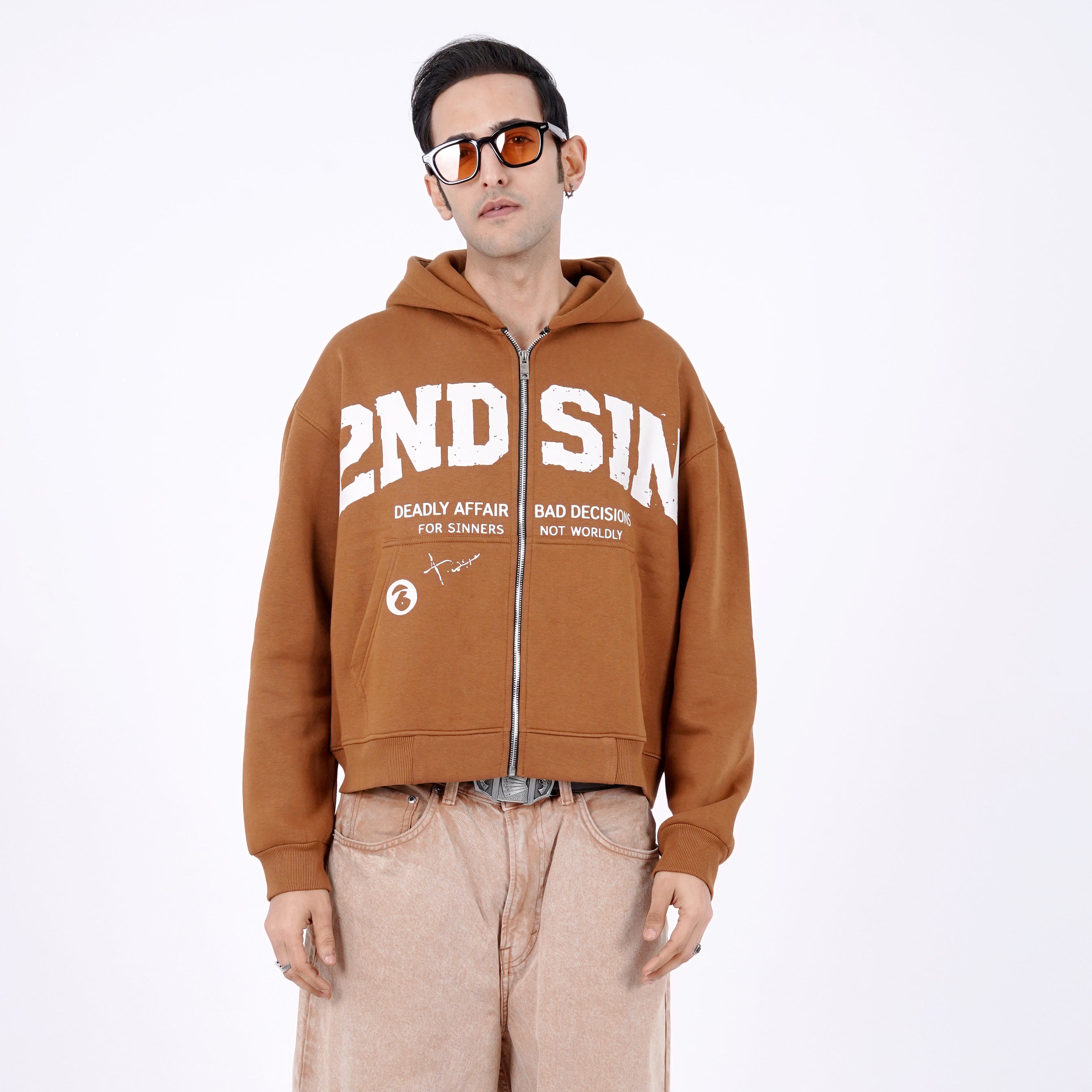 Never Promised Heaven Cropped Zipper