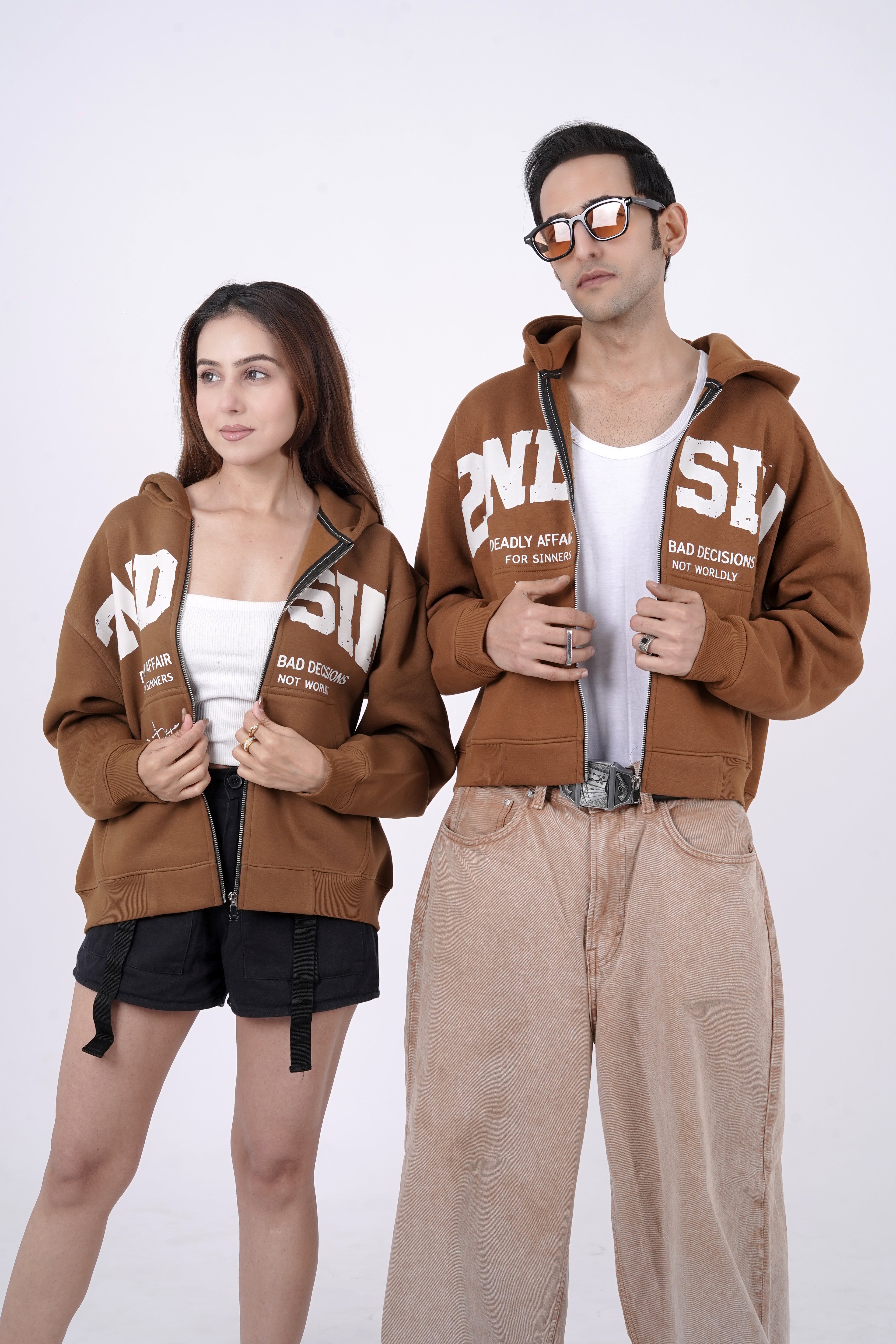 Never Promised Heaven Cropped Zipper