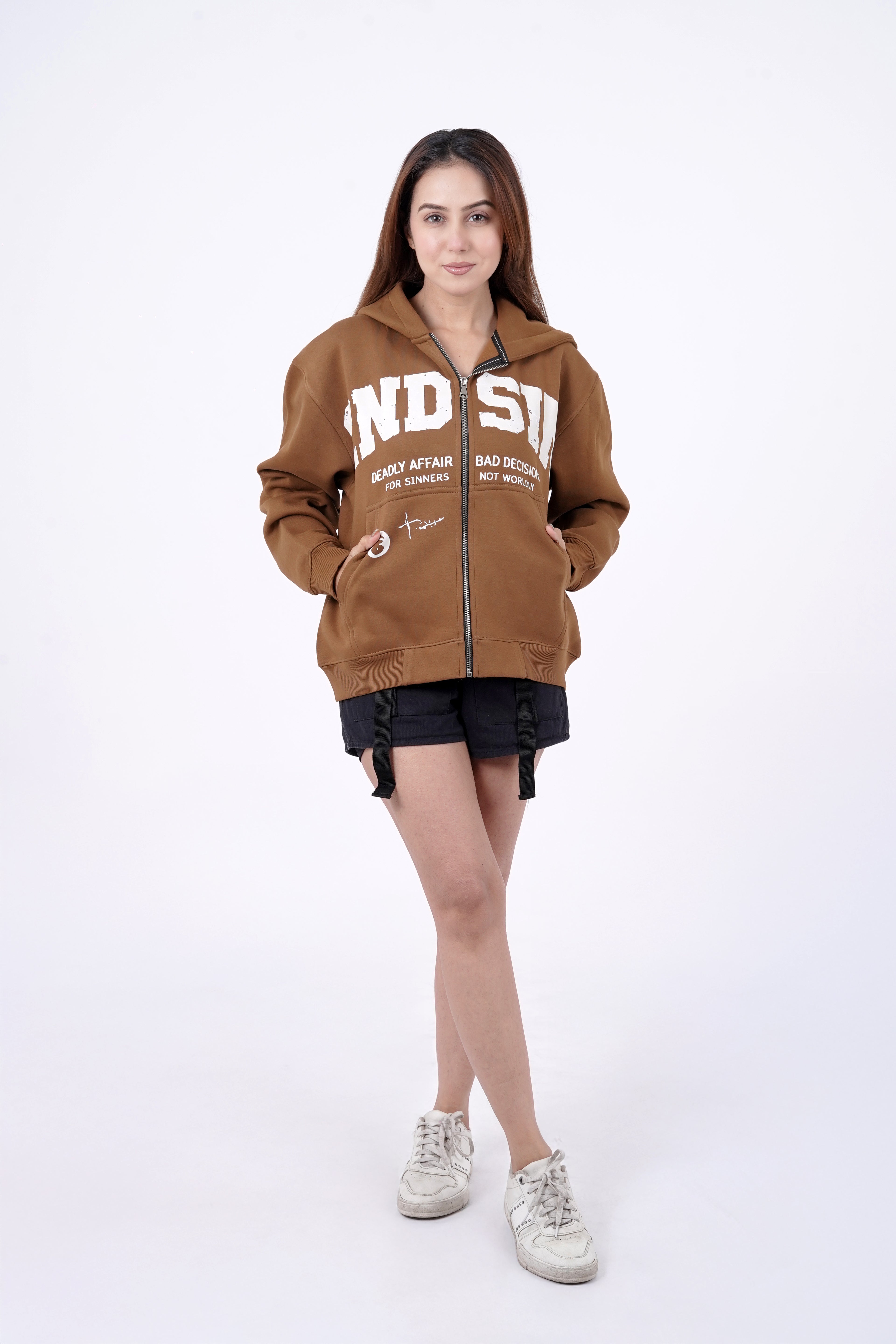 Never Promised Heaven Cropped Zipper