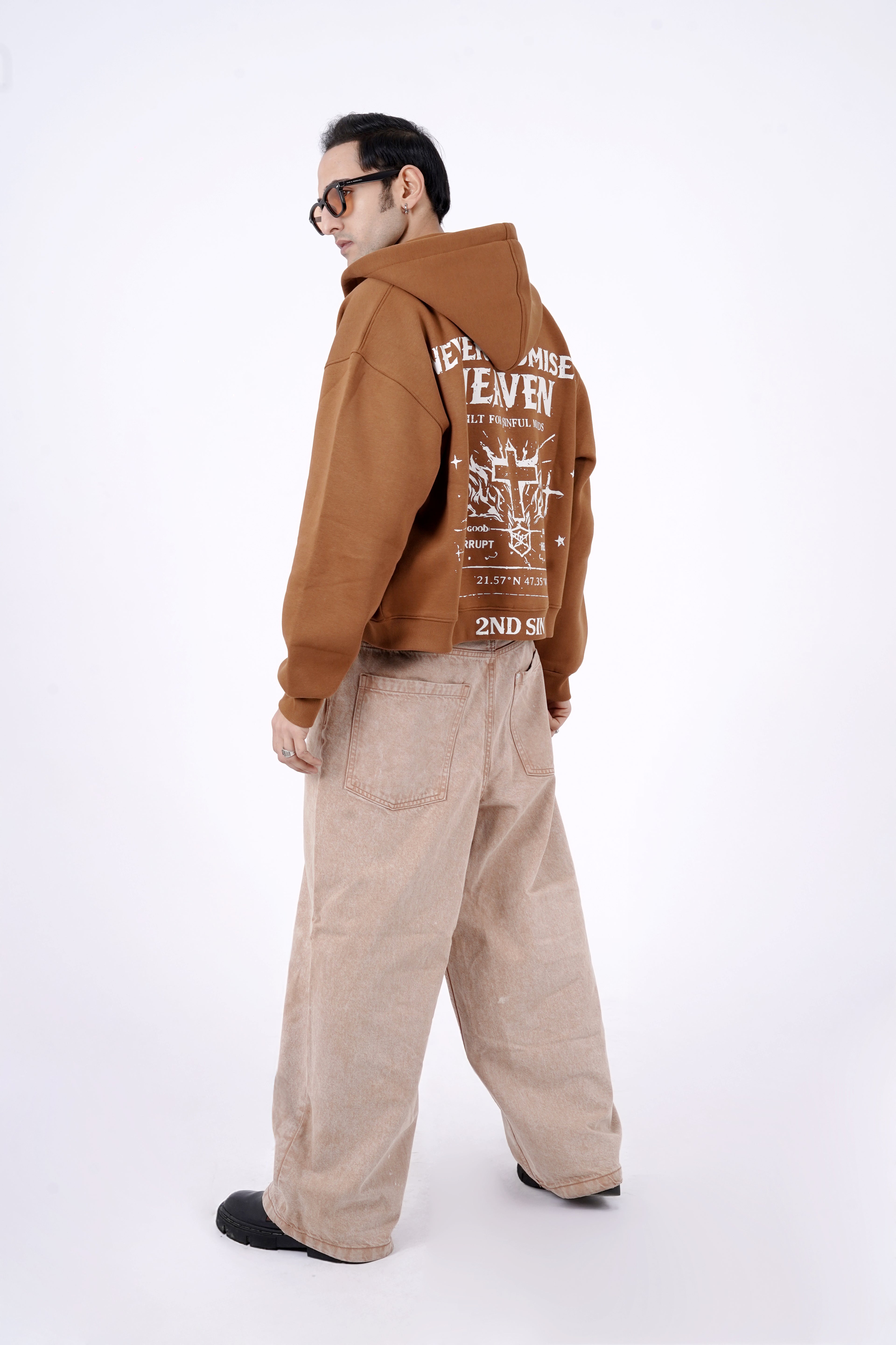 Never Promised Heaven Cropped Zipper