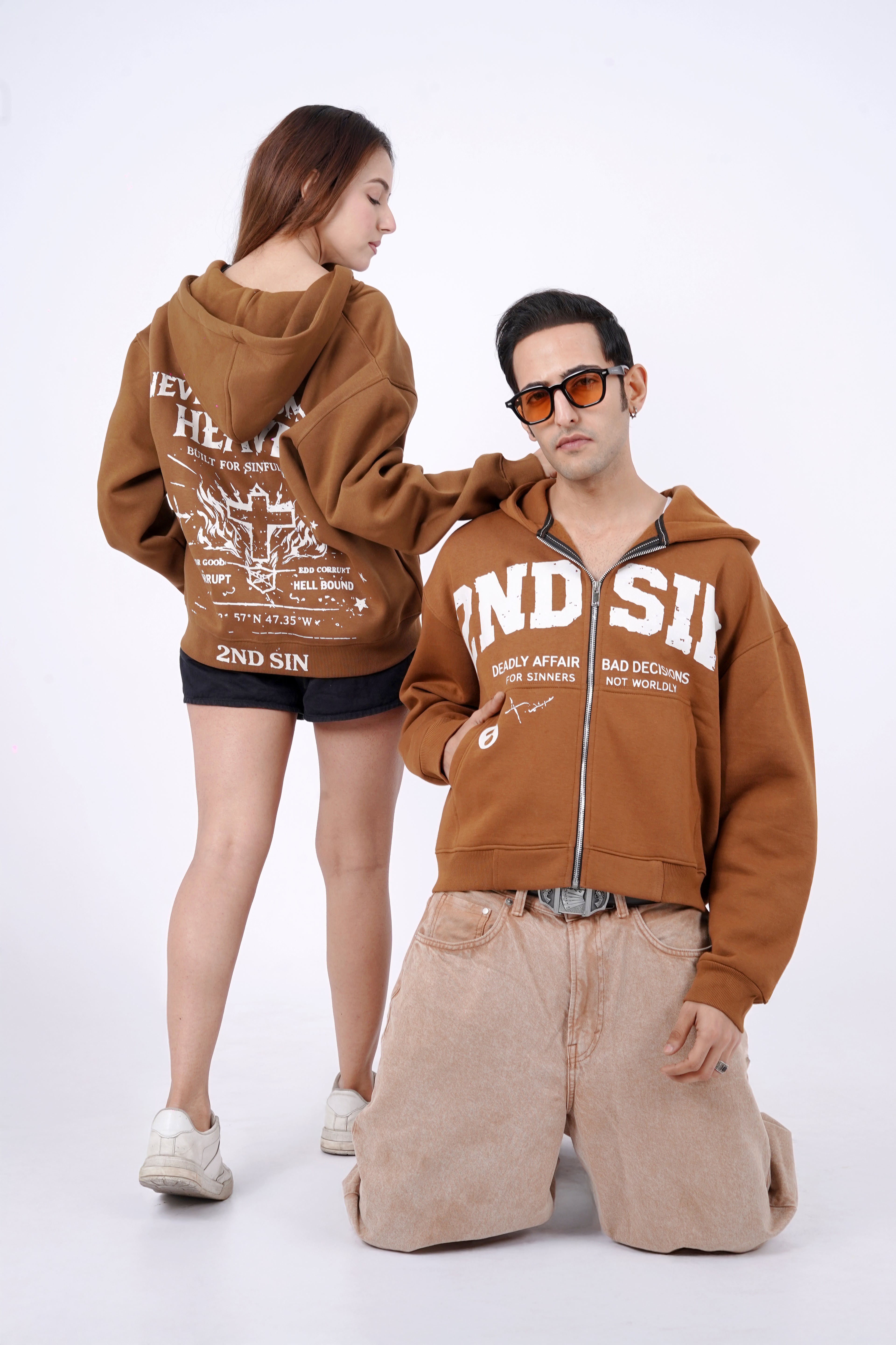 Never Promised Heaven Cropped Zipper