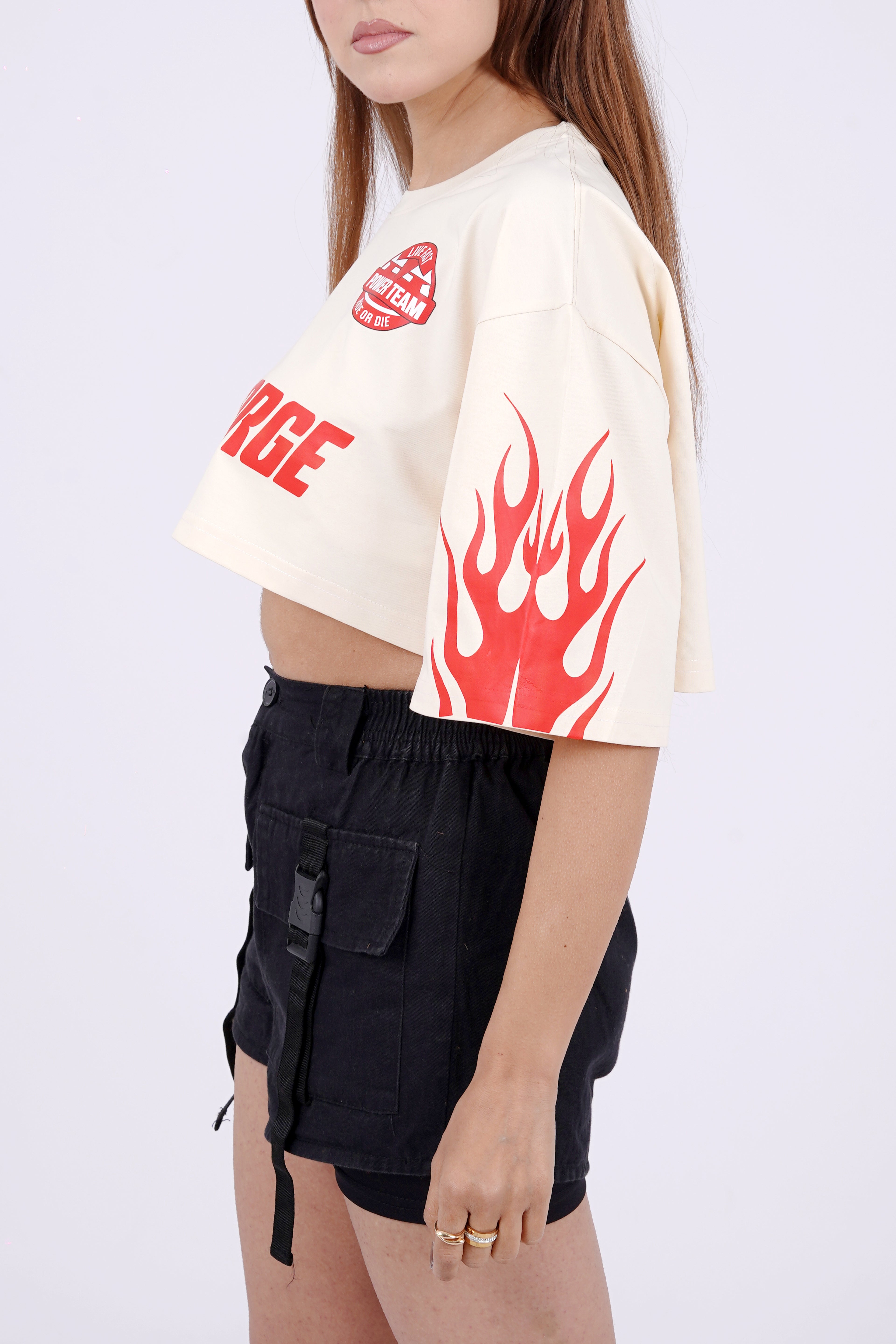 POWERFORGE OVERSIZE CROP TEE