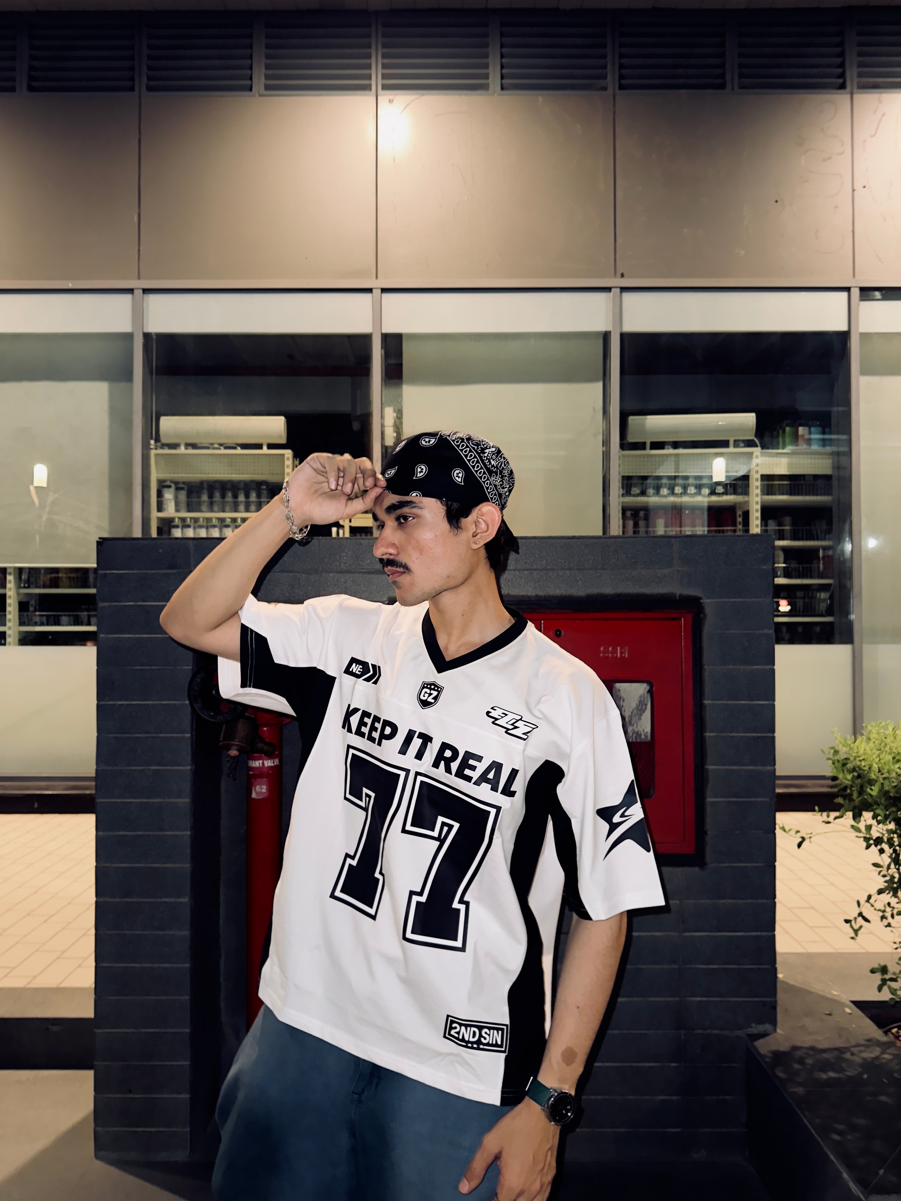 Sinner White cotton Jersey