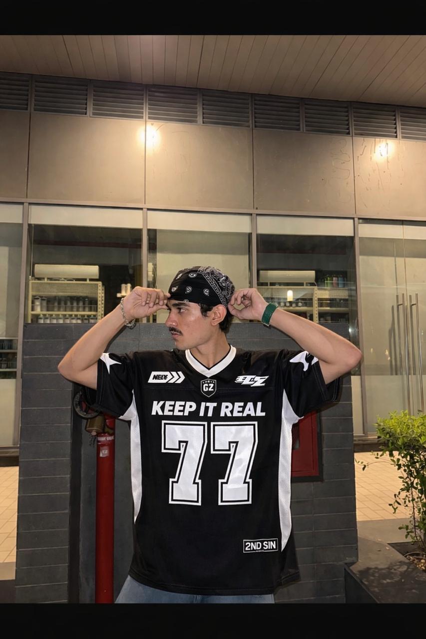 Sinner Black cotton Jersey